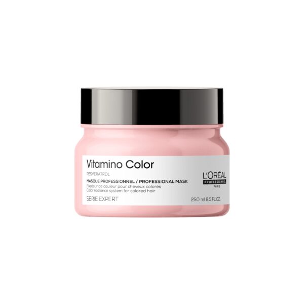 L'ORÉAL PROFESSIONNEL PARIS | MASQUE PROFESSIONNNEL FIXATEUR DE COULEUR POUR CHEVEUX COLORES | SERIE EXPERT | VITAMINO COLOR | 250 ML