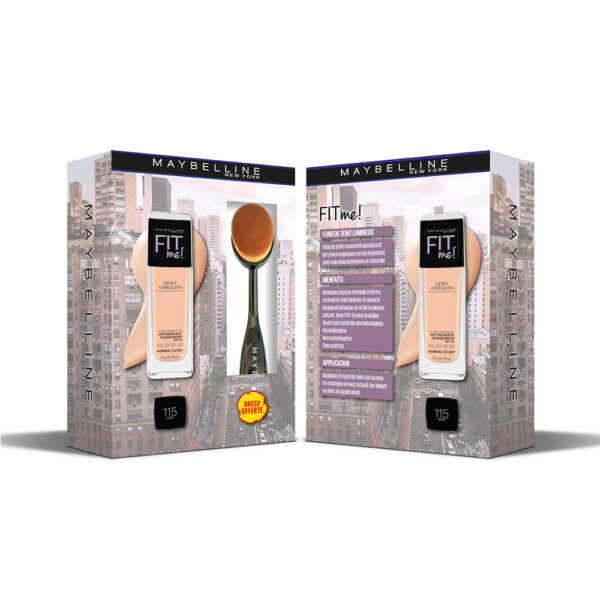 Pack maybelline - Fit me FT 115 IVORY + Brush offerte