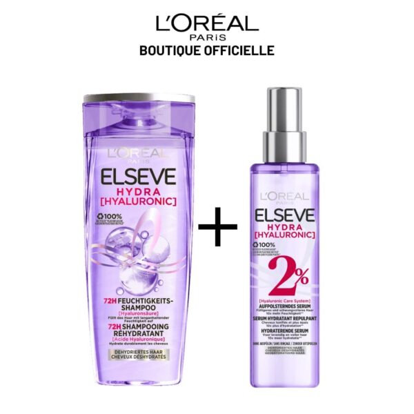 L'Oréal Paris Elsève Hyauron Repulp - Pack Routine Shampooing 200 ml + Sérum cheveux